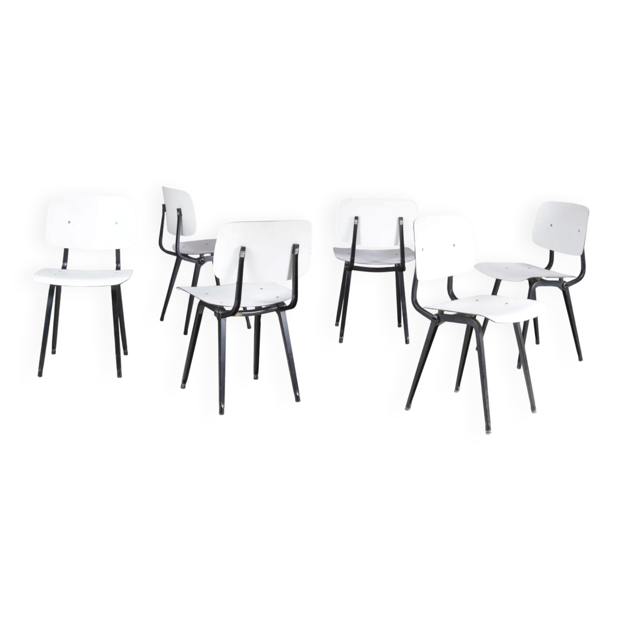 1950s Result chair black/white Friso Kramer Ahrend-De Cirkel