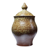 Boîte en grès pyrité émaillé chic et rustique vintage années 50-60