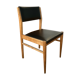 Chaise scandinave noir en skaï