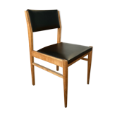Chaise scandinave noir en skaï