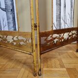 Old restyled metal screen, 3 shutters, 170 cm