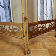 Old restyled metal screen, 3 shutters, 170 cm