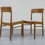 Teak and Bouclé Dining Chairs from Korup Stolefabrik, 1960s, Set of 4