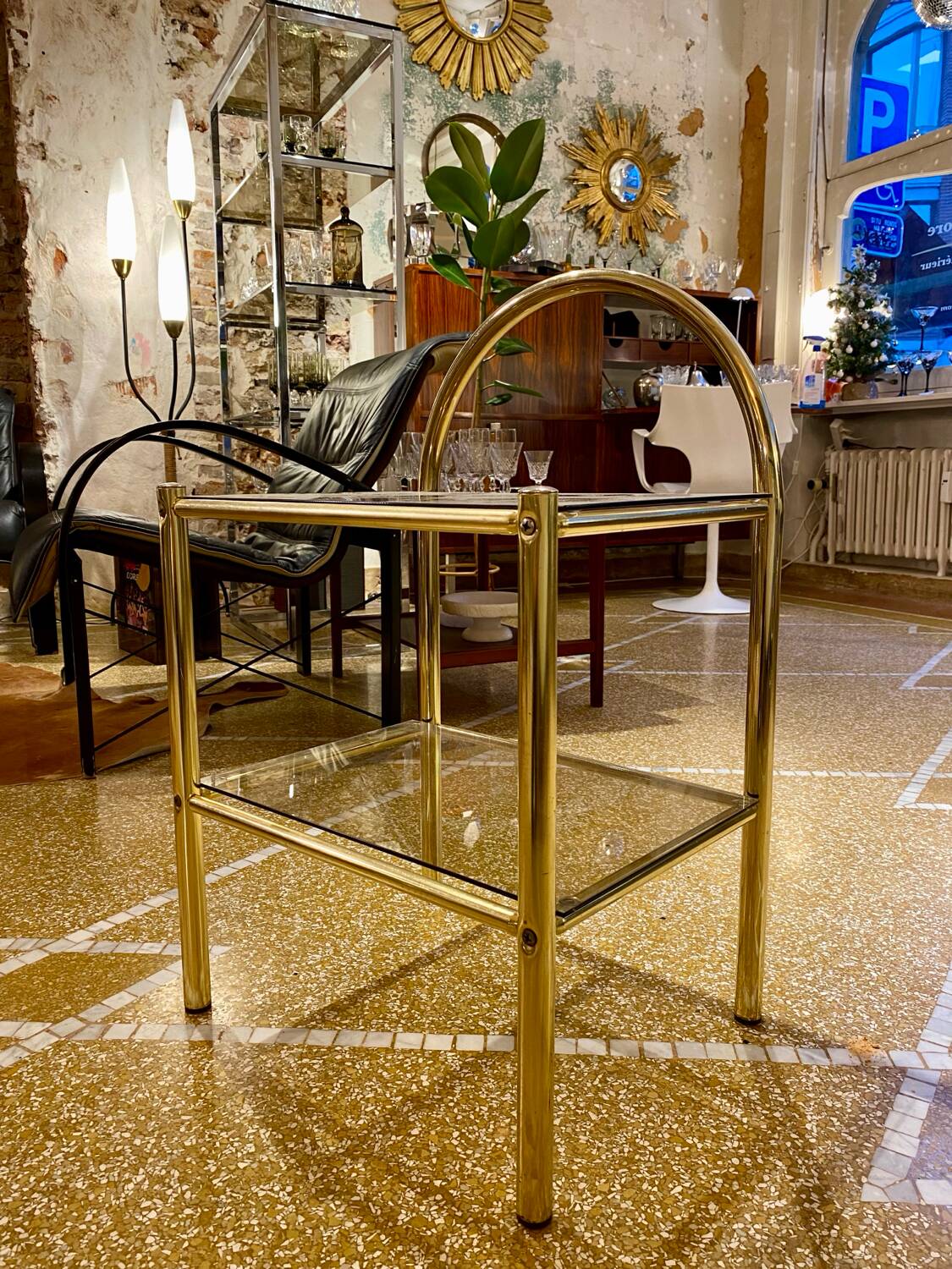 Table de nuit/bout de canapé Hollywood Regency