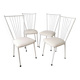 Set de 4 chaises vintages en métal et Skaï