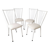 Set de 4 chaises vintages en métal et Skaï