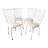 Set de 4 chaises vintages en métal et Skaï