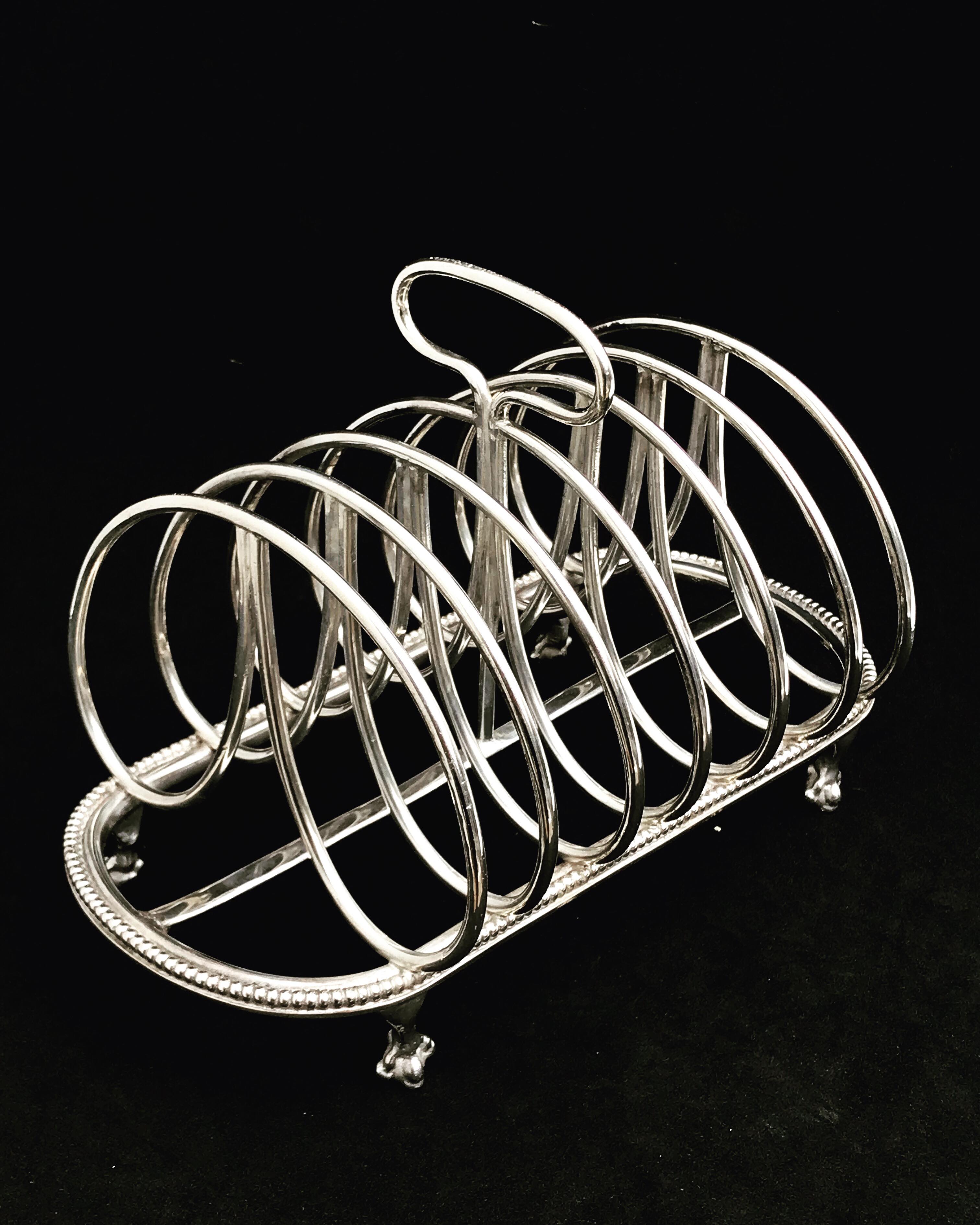 Victorian breakfast toaster set 6 toast bread slices