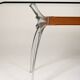 Bernard Dequet glass and aluminium desk for Protis, 1980s