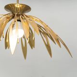 Lampadaire en laiton en forme de fleur des années 70 vintage modernariato