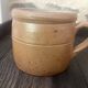 Set of 2 old pots in glazed stoneware