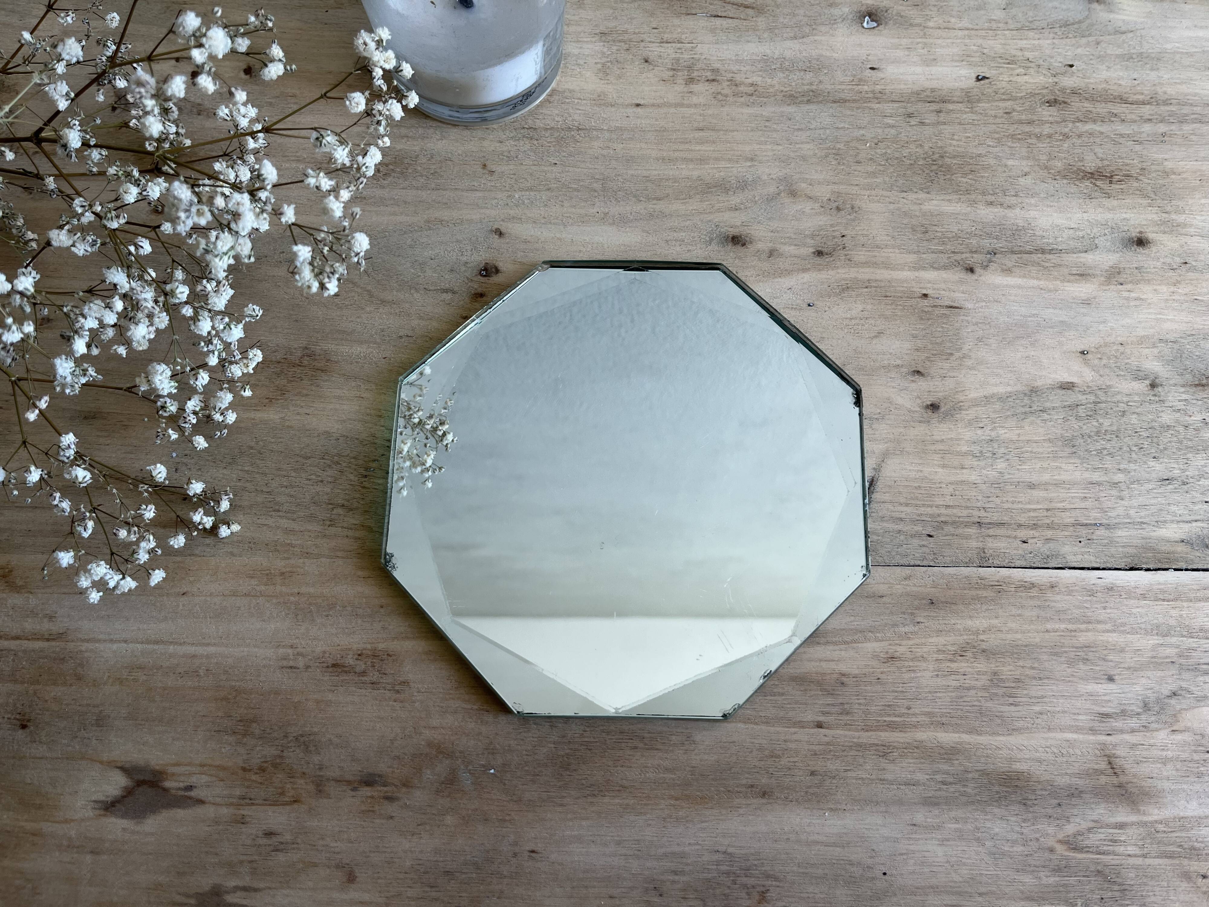 Miroir biseauté octogonal 15 x 15 cm