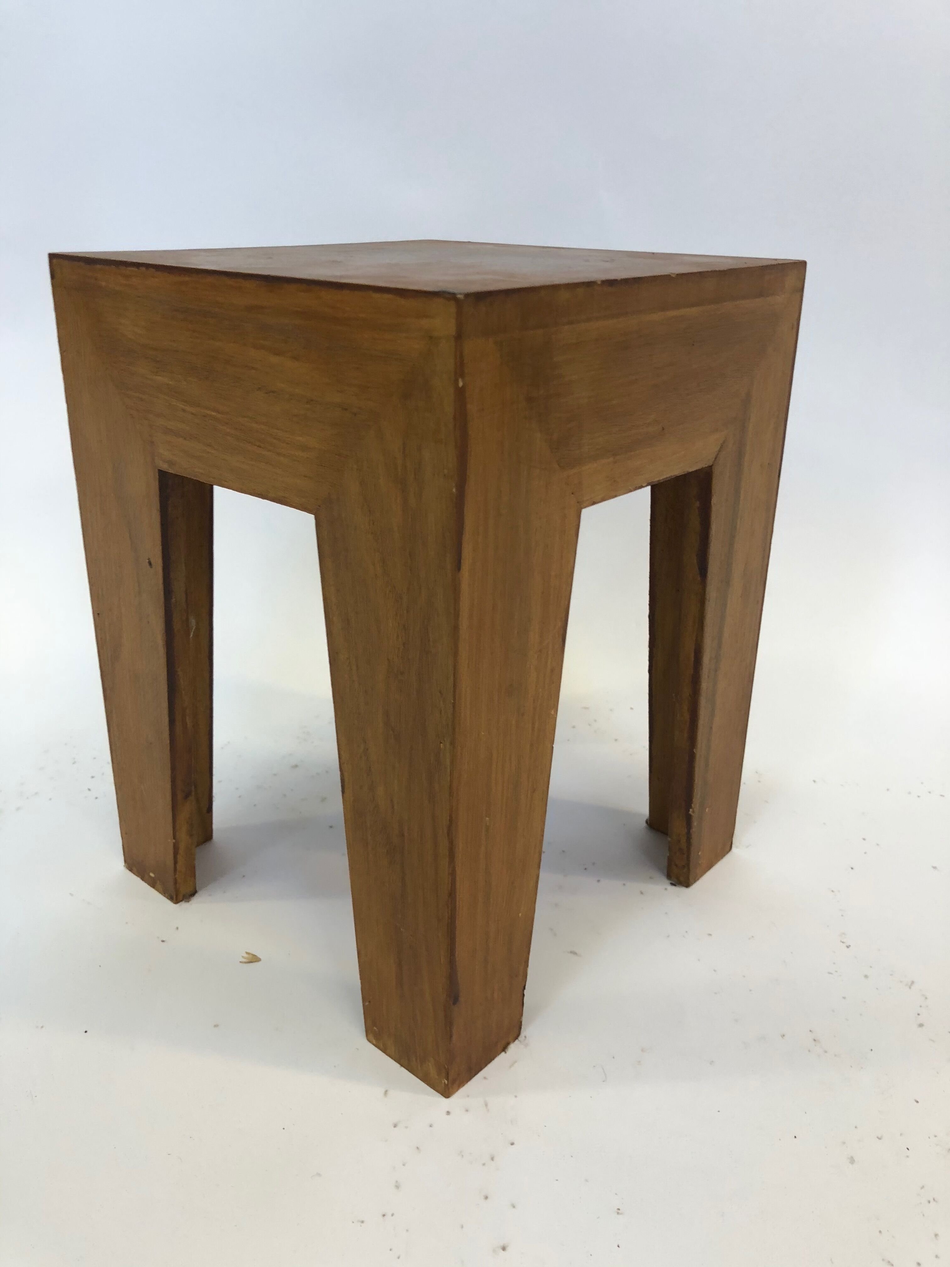 Vintage 1970s side table in minimalist wood
