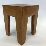 Vintage 1970s side table in minimalist wood