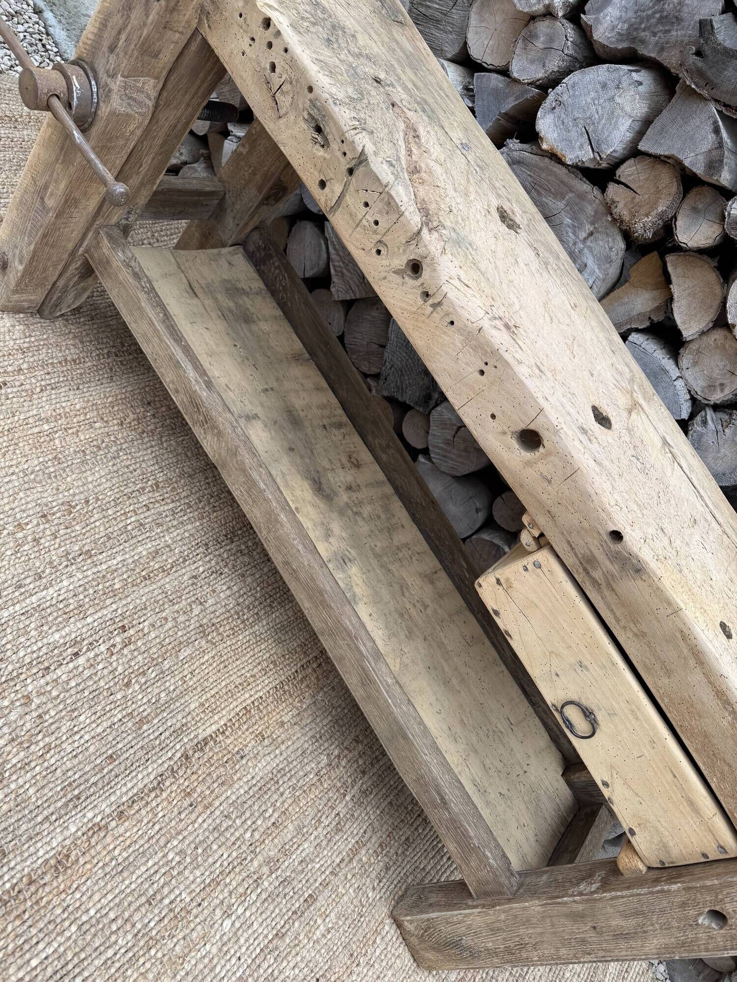 Renovated carpenter's workbench 170cm
