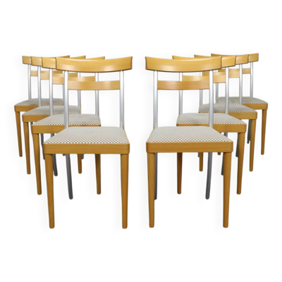 8 chaises de salle à manger postmodernes par Arco, années 1990