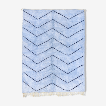 Modern Moroccan carpet blue contemporary art 150x240cm