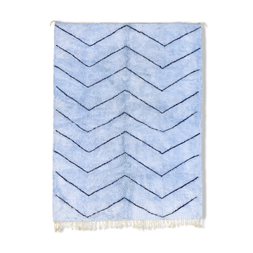 Modern Moroccan carpet blue contemporary art 150x240cm