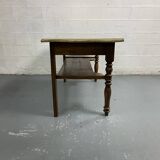 Old wooden farmhouse table
