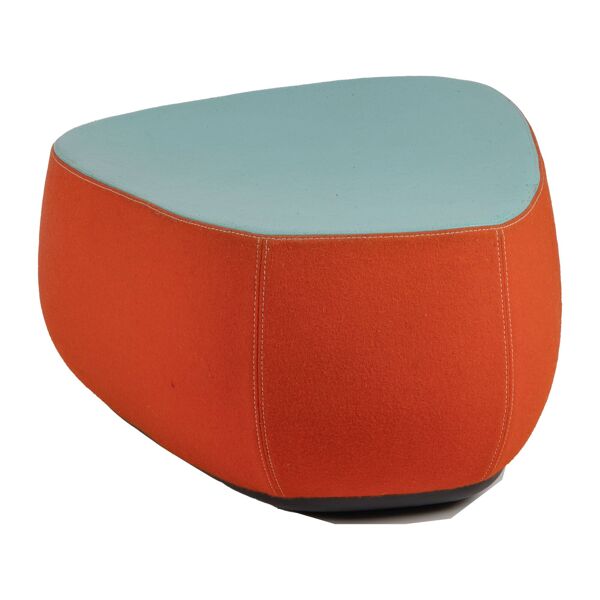 Pouf/repose-pieds moyen Fjord rouge et turquoise par Patricia Urquiola pour Moroso
