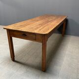 Large oak farmhouse table from France, early 1900s