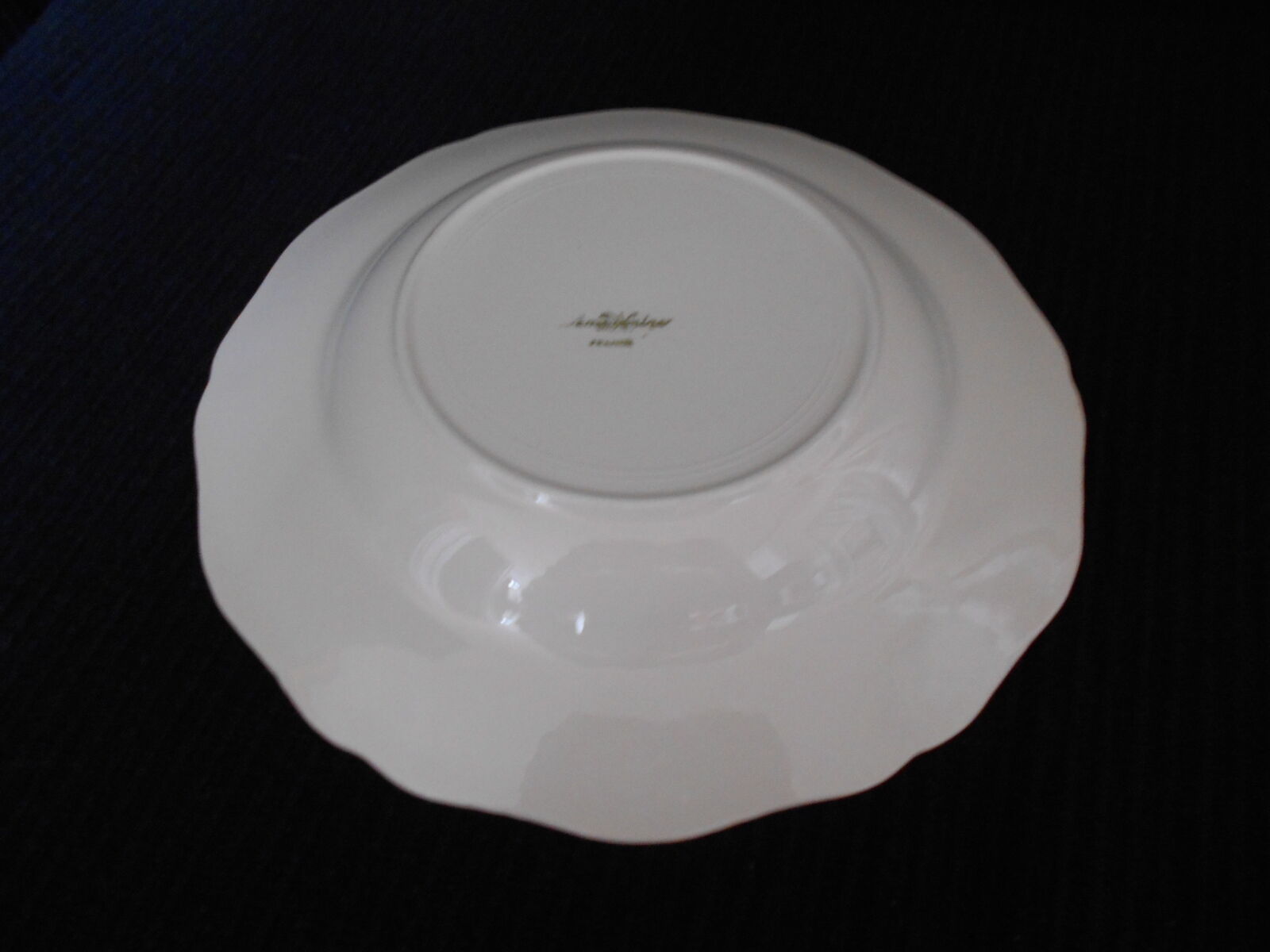 Set of 3 ivory soup plates SARREGUEMINES
