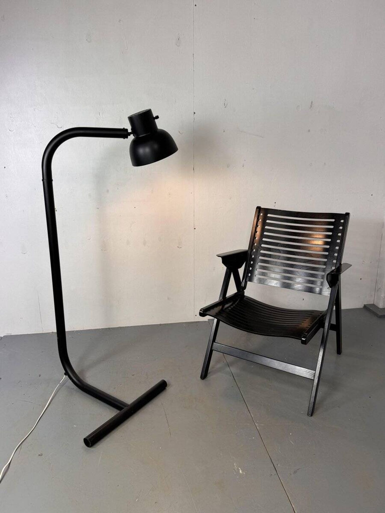 Vintage black floor lamp by Hans Agne Jakobsson for AB Markaryd, 1970s