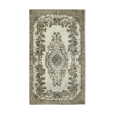 Tapis noué à la main sculpté oriental des années 1970 171 cm x 283 cm tapis gris
