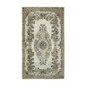 Hand-Knotted Carved Oriental 1970s 171 cm x 283 cm Grey Carpet