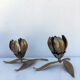 Lot de 2 fleurs laiton