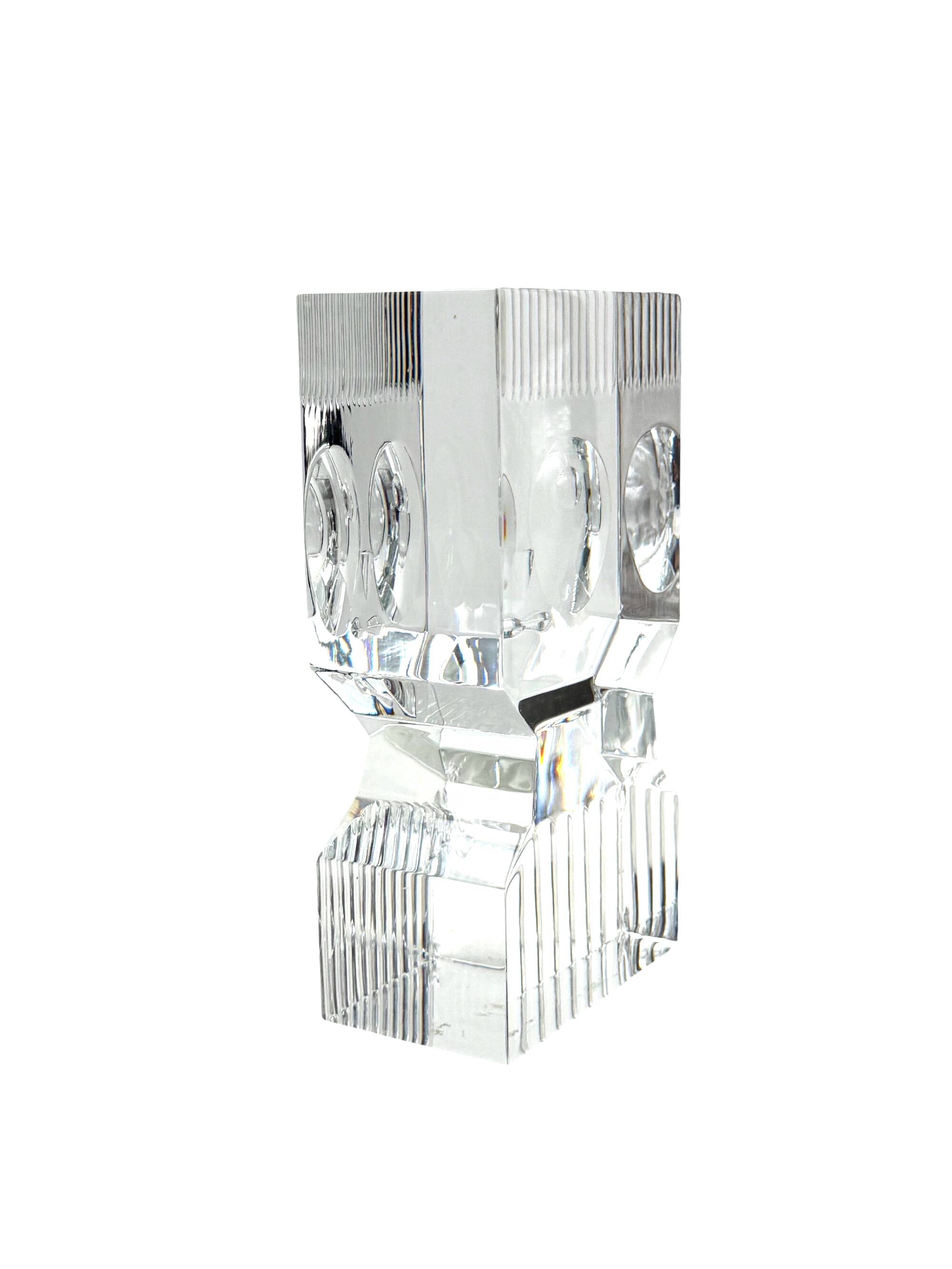 Sven Palmqvist, modern glass sculpture, Orrefors Sweden 1971