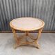 Vintage rattan wicker tripod coffee table