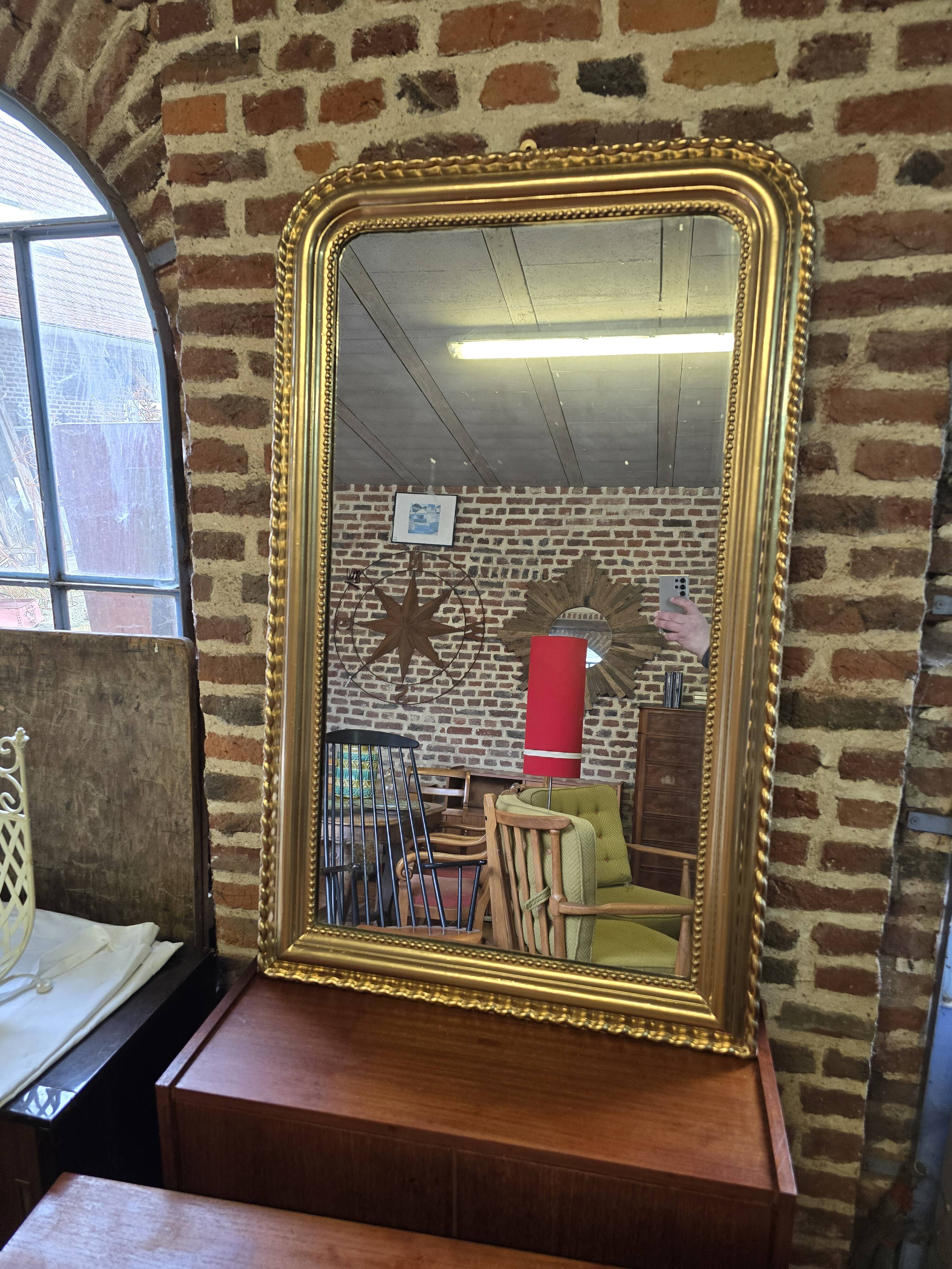 Antique Louis Philippe style gilded mirror