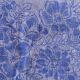 Nappe damassée en lin blanc-bleu