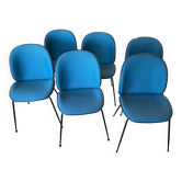 Gubi chairs, blue Beetle