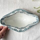 Vintage gravy boat Terre de fer French floral pattern