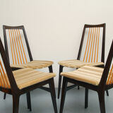 1950s set of 4 chairs, bicolor design