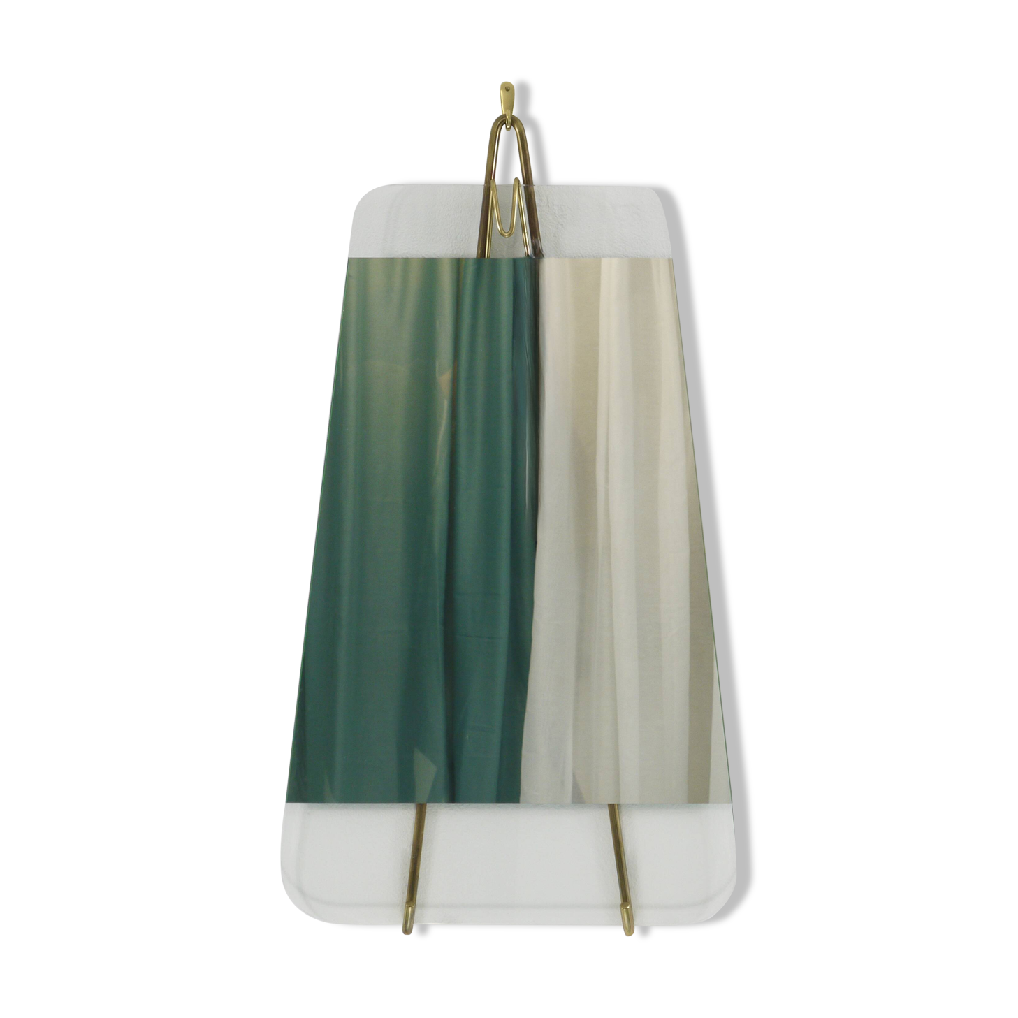 Carl Aubock Vienna Rare Brass Wall Mirror No. 38, Austria, 1950s