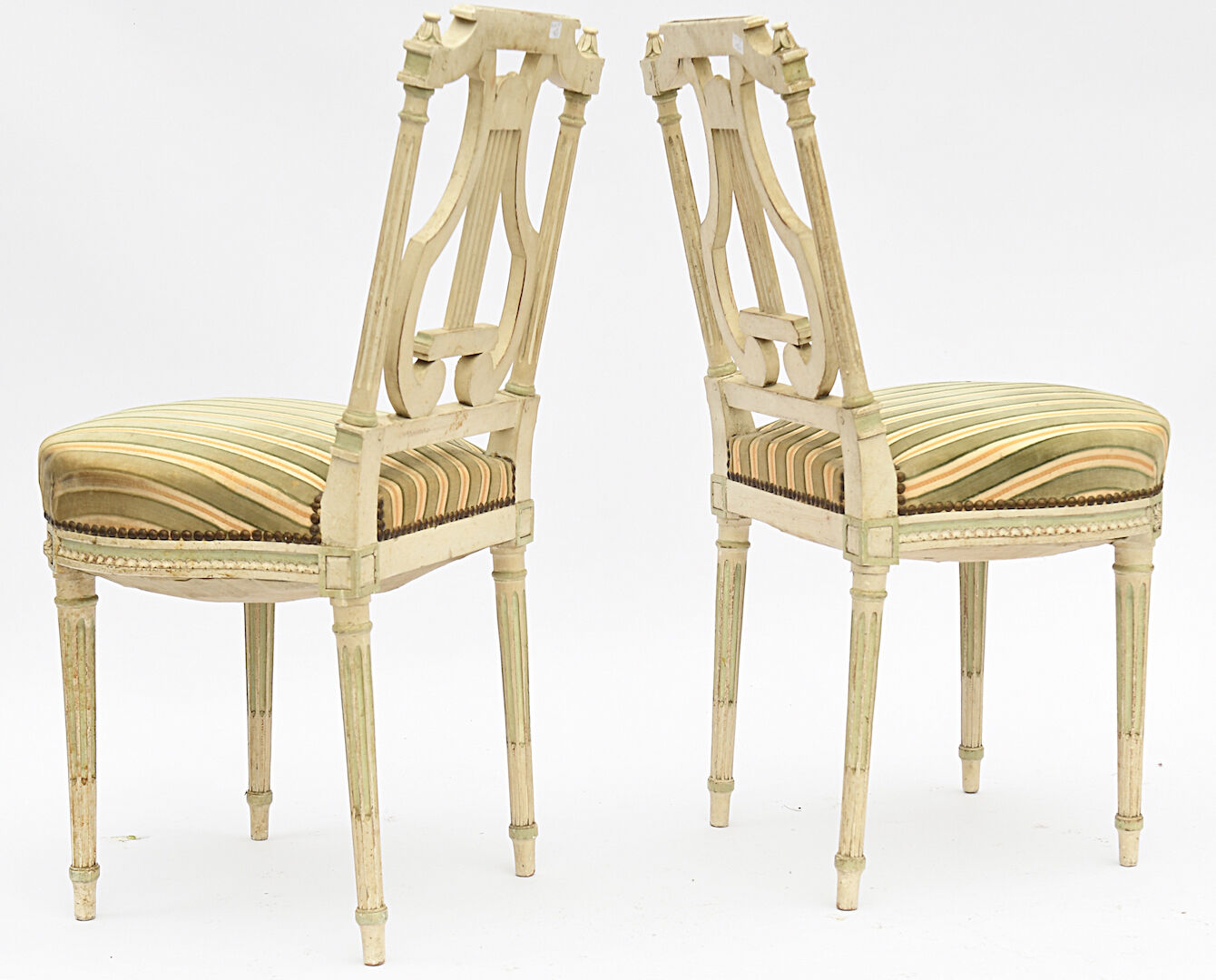 4 Chairs with lyre back