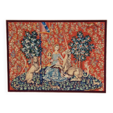 Tapisserie au point de croix vintage « La Dame à la Licorne », reproduction médiévale