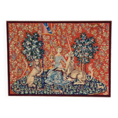 Tapisserie au point de croix vintage « La Dame à la Licorne », reproduction médiévale