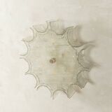 Wall and ceiling lamp Kaiser Leuchten 1970s ice glass