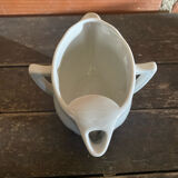 Double Sauce Boat Antique PILLIVUYT Gras & Maigre White Porcelain #D