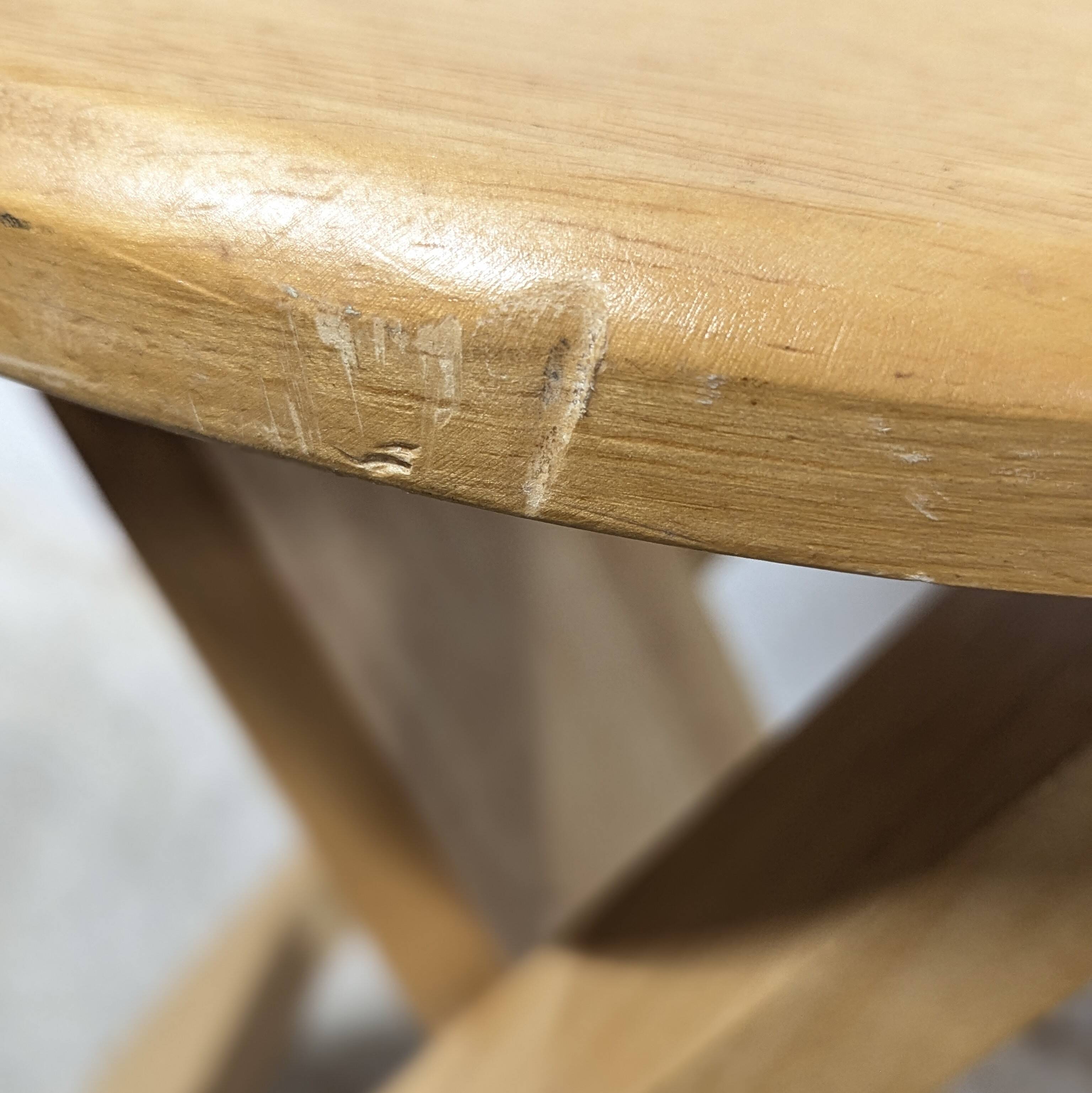 Folding beech stool
