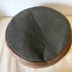 Patchwork leather pouf from the 70s and 80s