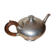 Silver tin teapot signed "from the manor"