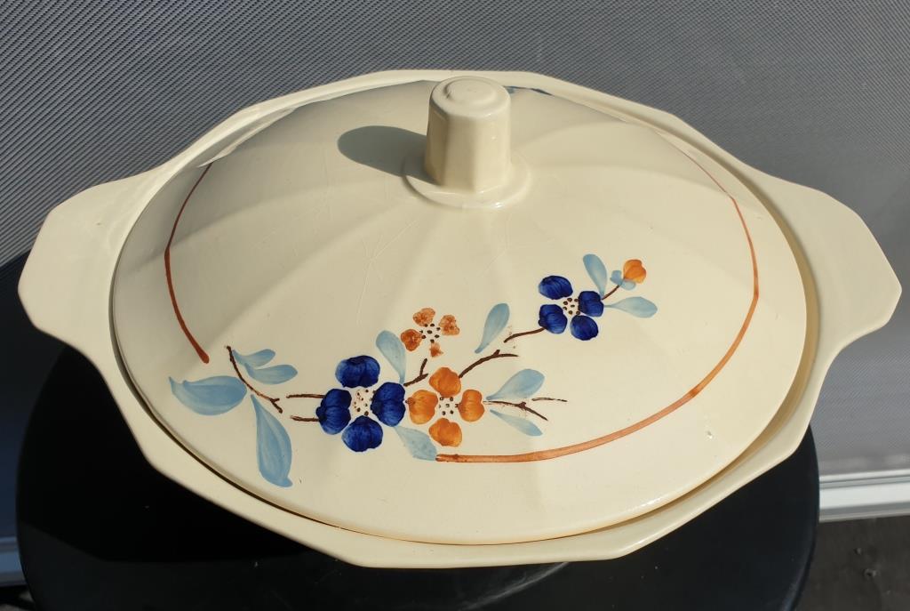 Vegetable, soup bowl, art deco salad bowl sarreguemines