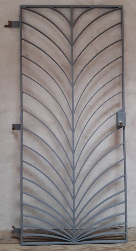 Art Deco wrought iron grill door 200x88cm
