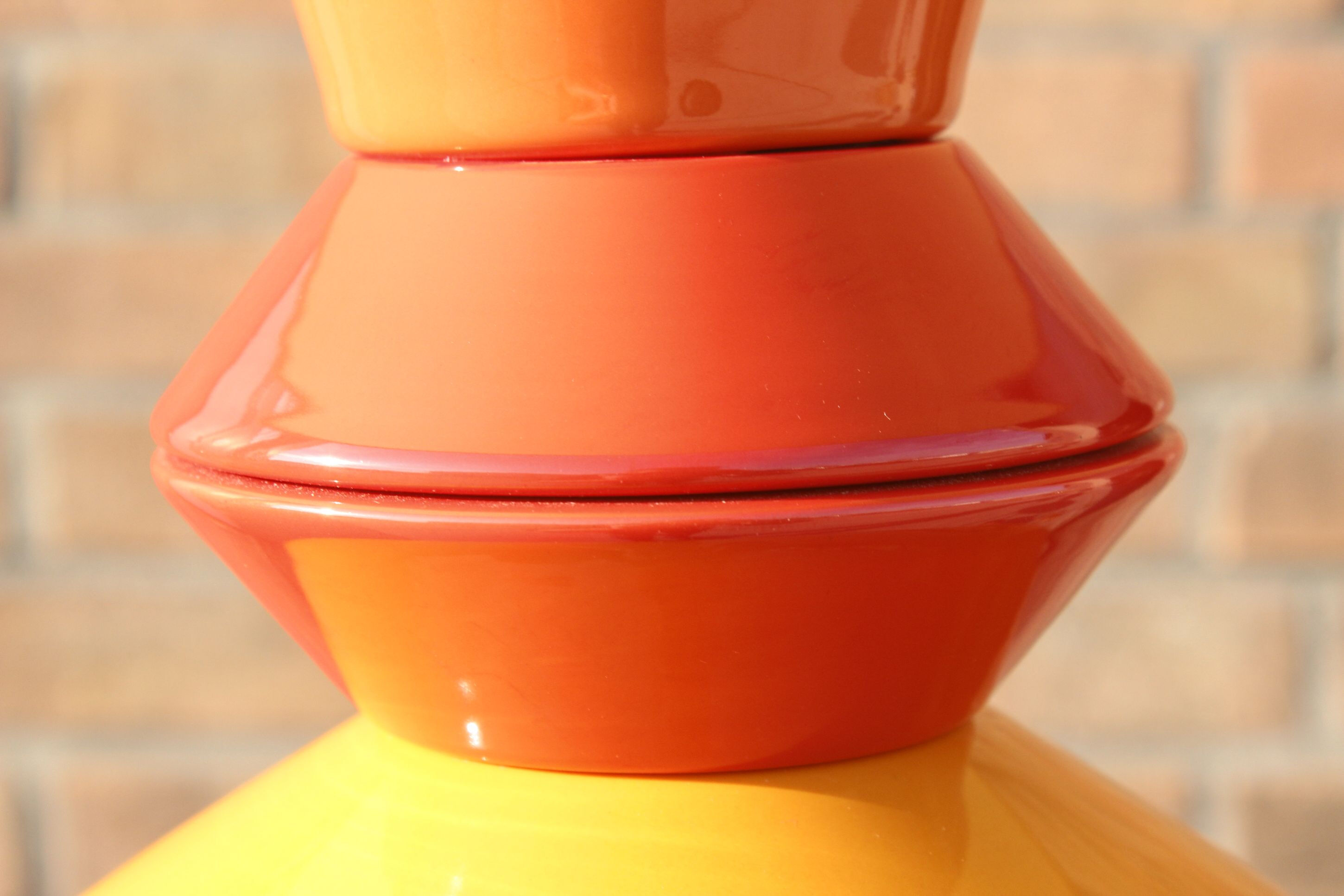Lampe de bureau en céramique de lampes d'Albret, France, 1990