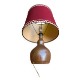 Sandstone lamp with burgundy lampshade G robin